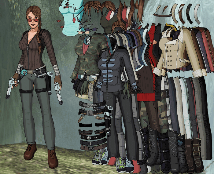 Dress up Lara Croft screenshot