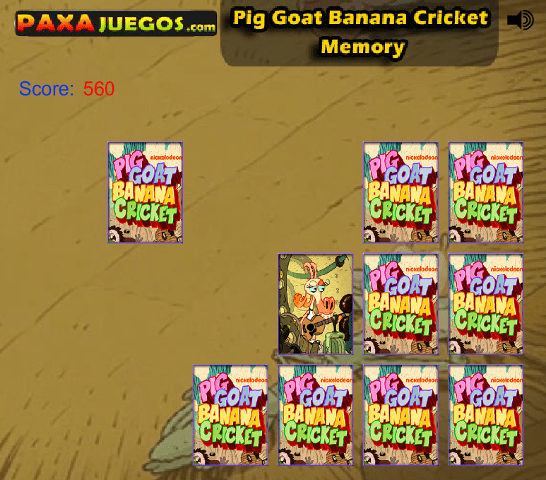 Pig Goat Banana Cricket Memory screenshot