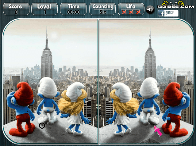 The Smurfs - Spot the Difference screenshot