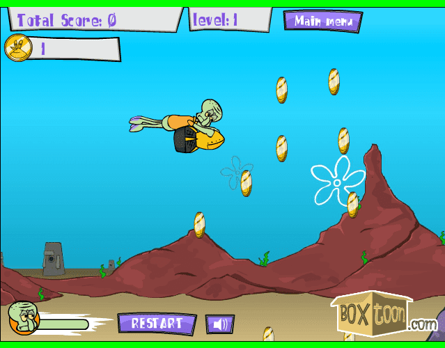 Squidward Diving screenshot