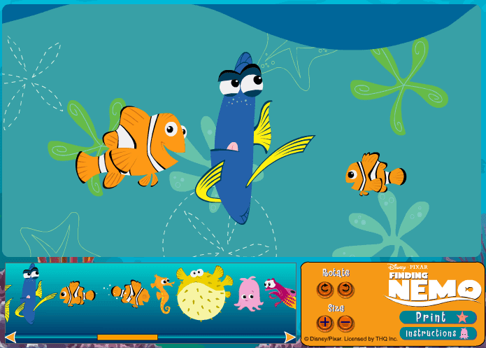 Finding Nemo: Create-A-Scene screenshot