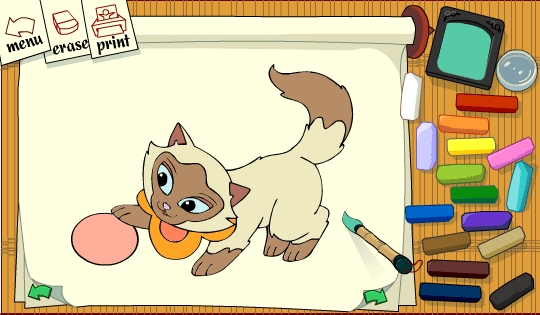 Sagwa Paint and Color Pages screenshot