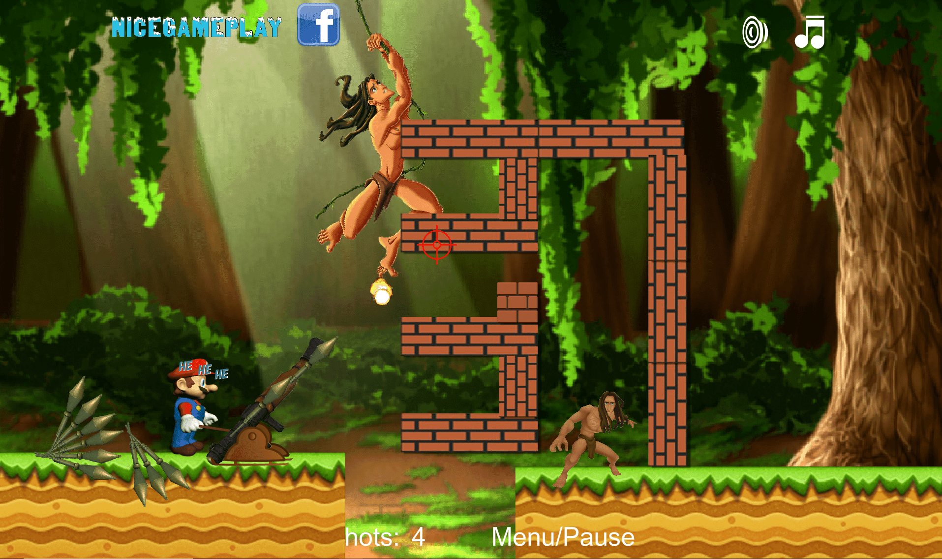 Mario vs Tarzan screenshot