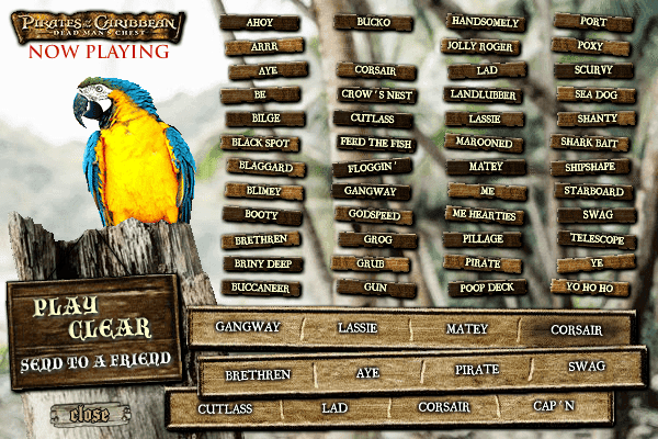 Pirates of the Caribbean: Dead Man's Chest - Talk Like a Pirate screenshot