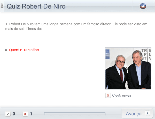Quiz Robert De Niro screenshot