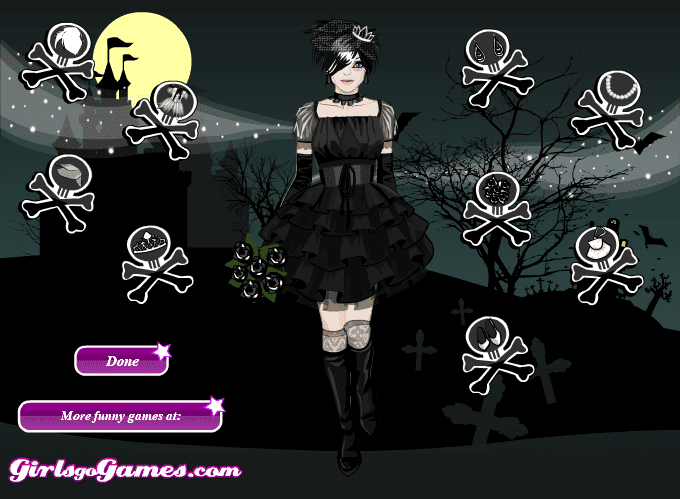 Dark Goth Bride Dress Up screenshot