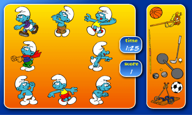 The Smurfs: Smurfs' Sports Pairs screenshot