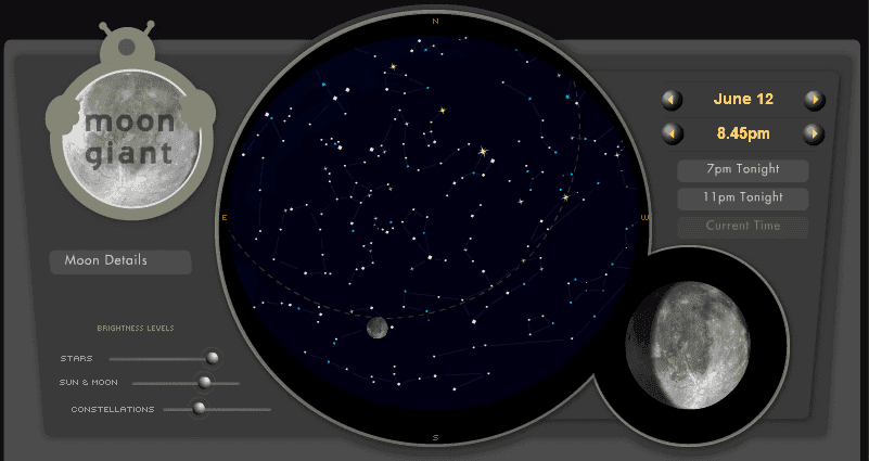 MoonGiant Sky Page screenshot