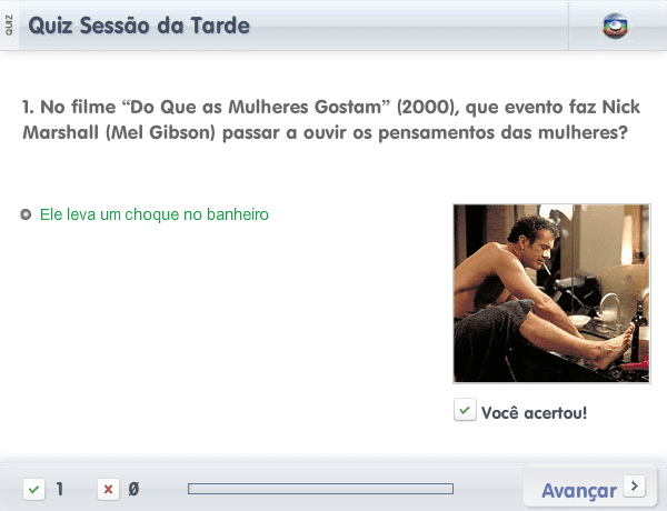 Quiz Sessão da Tarde (2012-02-15) screenshot