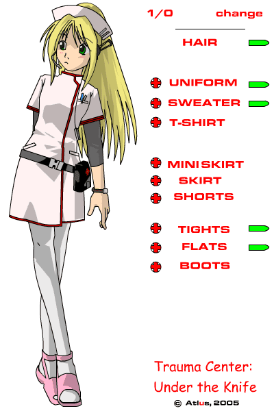 Nurse Angie dressup doll screenshot