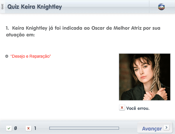 Quiz Keira Knightley screenshot