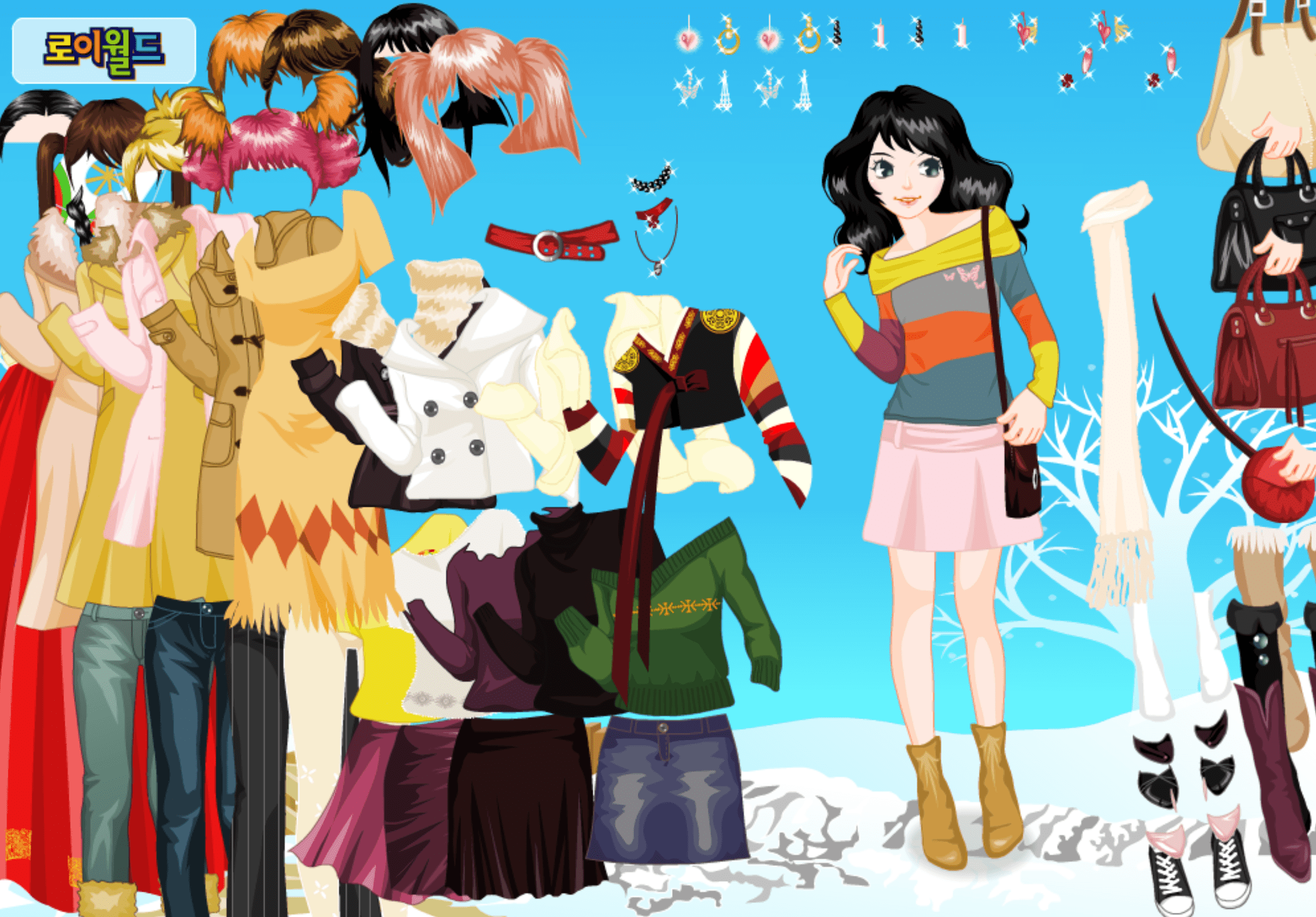 Roiworld Korean Girl Winter Dressup screenshot