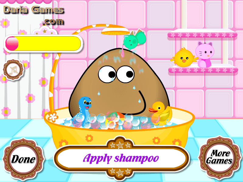 Pou Takes A Shower screenshot