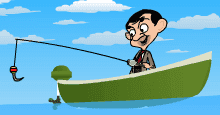 Mr Bean Fishing