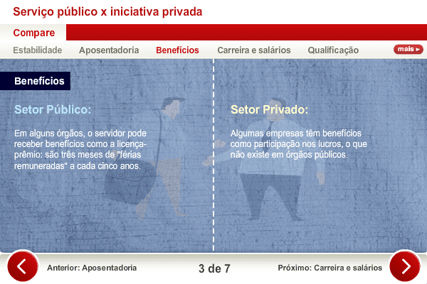 Serviço Público x Iniciativa Privada screenshot