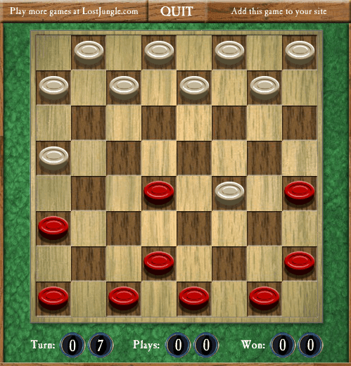 The Traditional Checkers Game screenshot