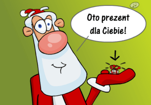 Kartka Flash / Mikołaj z prezentem screenshot