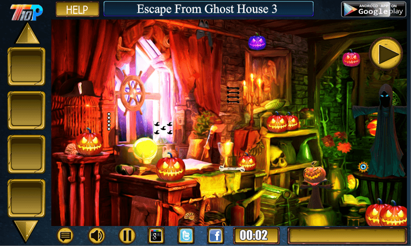 Halloween Ghost House Scape 3 screenshot