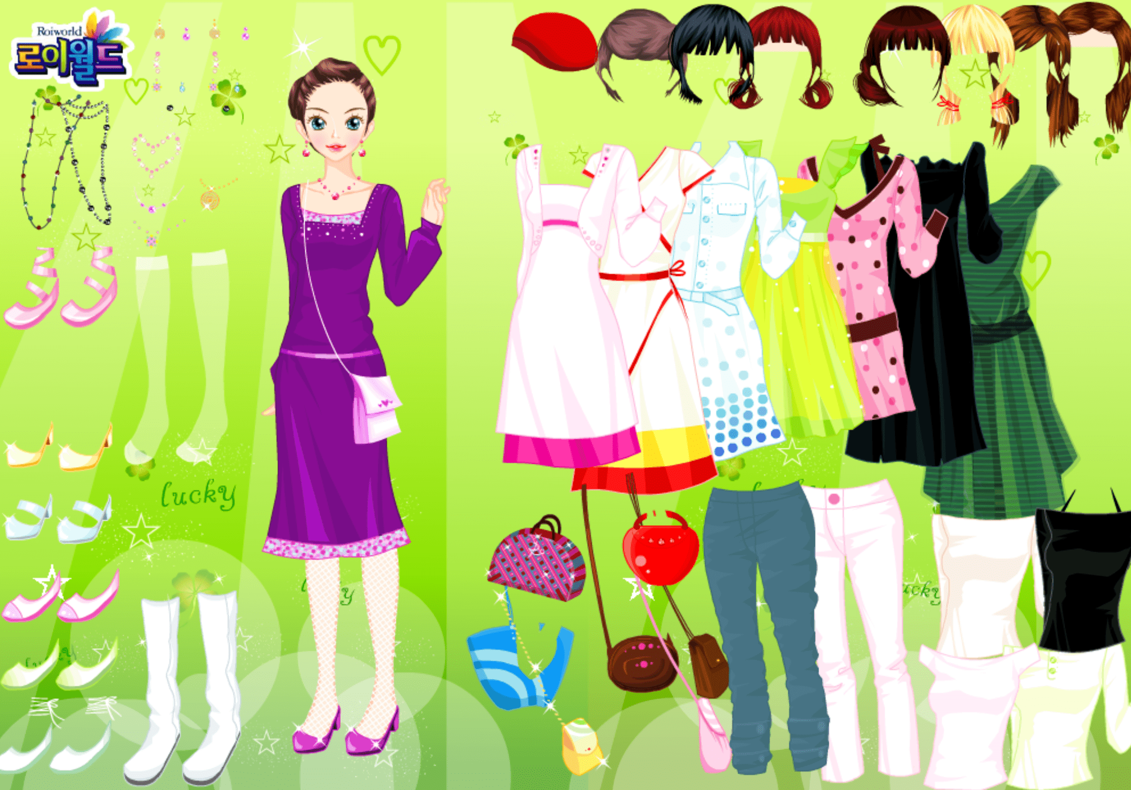 Roiworld Lucky Girl Dressup screenshot
