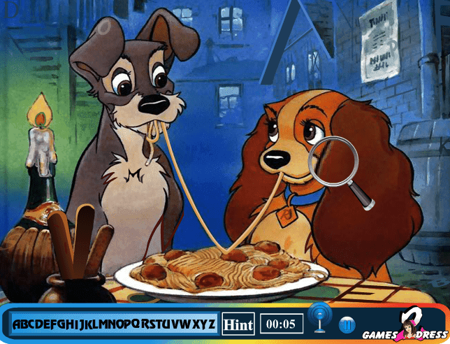 Hidden Alphabets - Lady and the Tramp screenshot