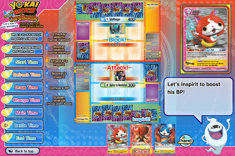 Yo-Kai Watch Inspirit Card Battle: Let's learn with Whisper! screenshot