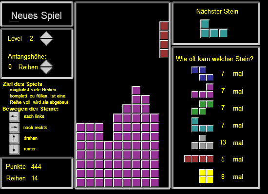 Tetris auf Butterbier.de screenshot