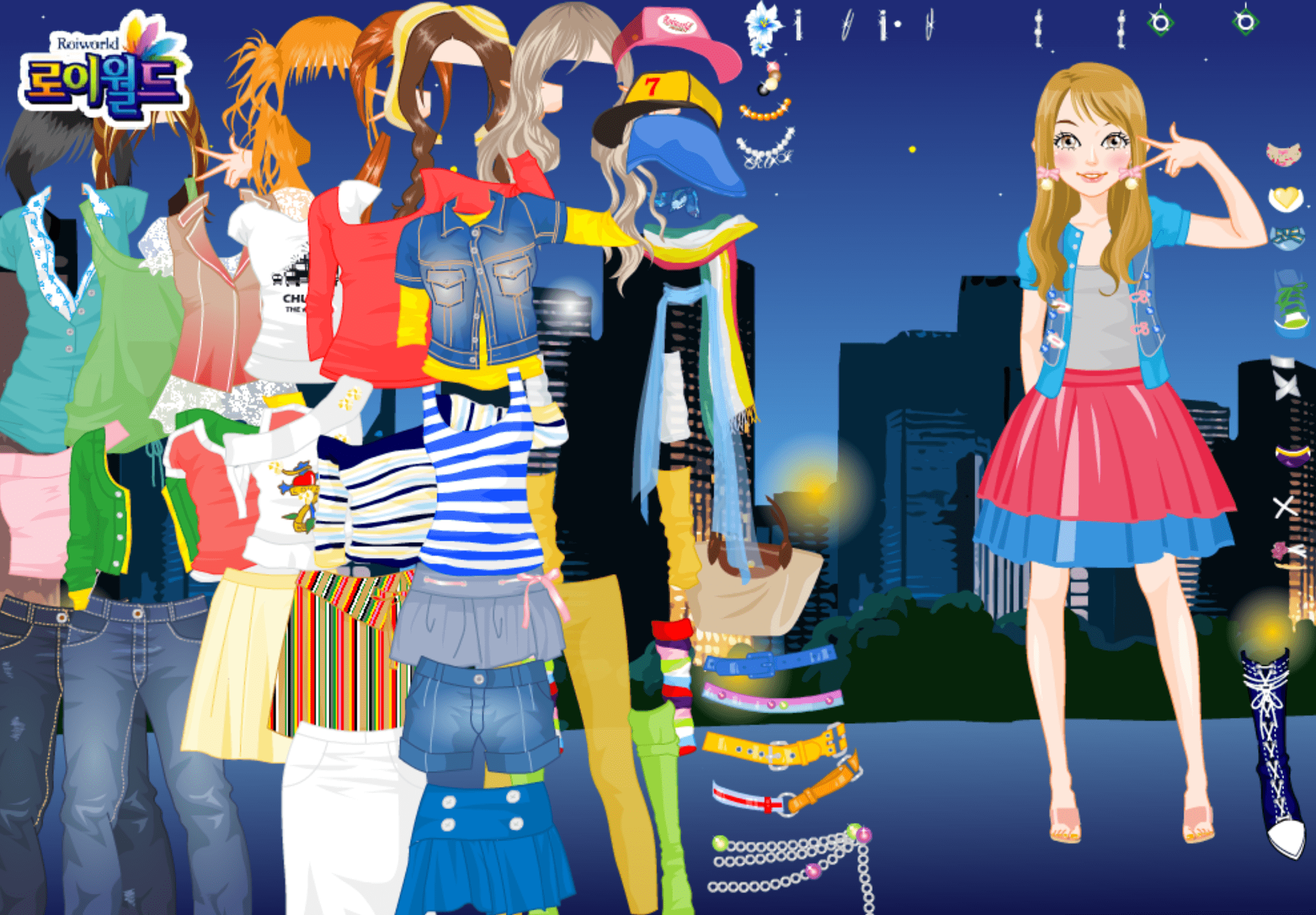 Roiworld Nighttime Stroll Dressup screenshot