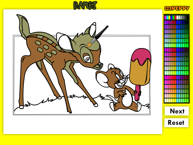 Bambi Online Coloring Game screenshot