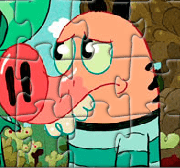 Pig Goat Banana Cricket Characters Puzzle