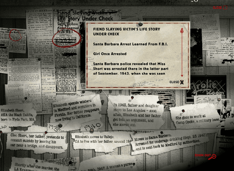 The Black Dahlia: The Case screenshot