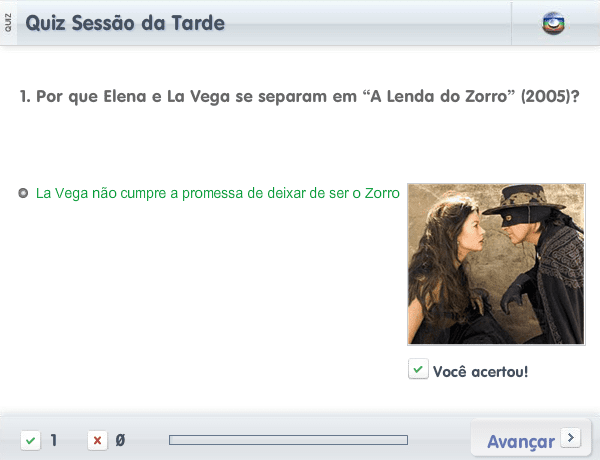 Quiz Sessão da Tarde (2012-03-27) screenshot