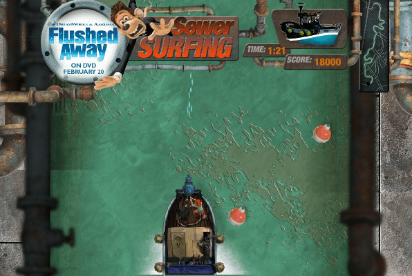 Flushed Away Sewer Surfing screenshot