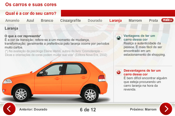 Os Carros e suas Cores screenshot