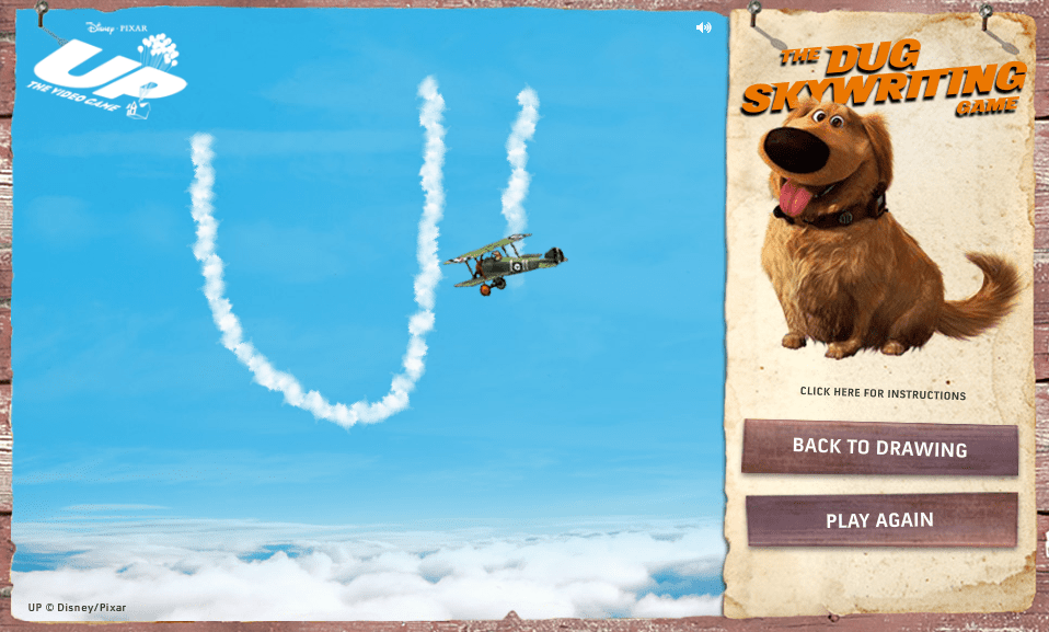 The Dug Skywriting Game screenshot