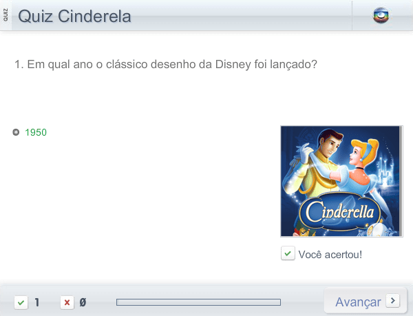 Quiz Cinderela screenshot