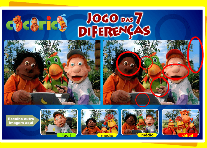 Cocoricó: Jogo das 7 Diferenças screenshot