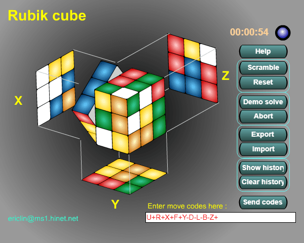 Rubik cube screenshot
