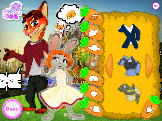 Zootopia Judy & Nick Dress Up screenshot