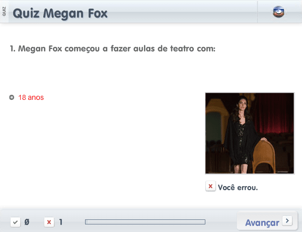 Quiz Megan Fox screenshot