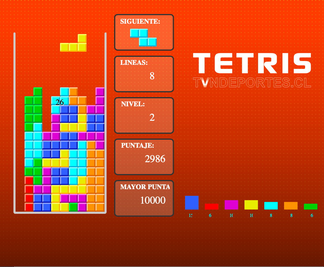 TVNDEPORTES.CL TETRIS screenshot
