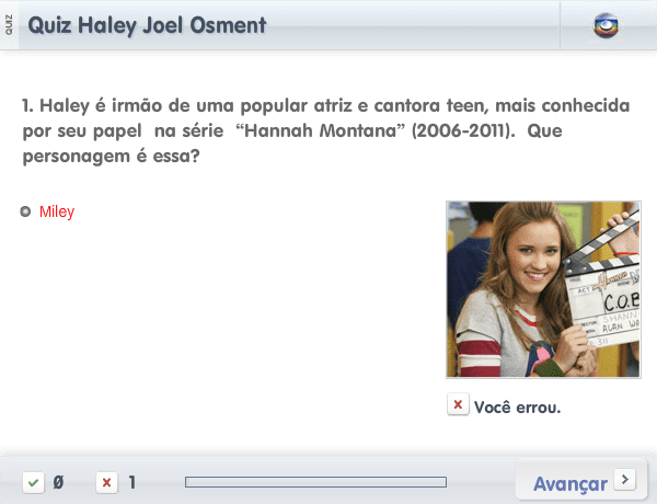 Quiz Haley Joel Osment screenshot