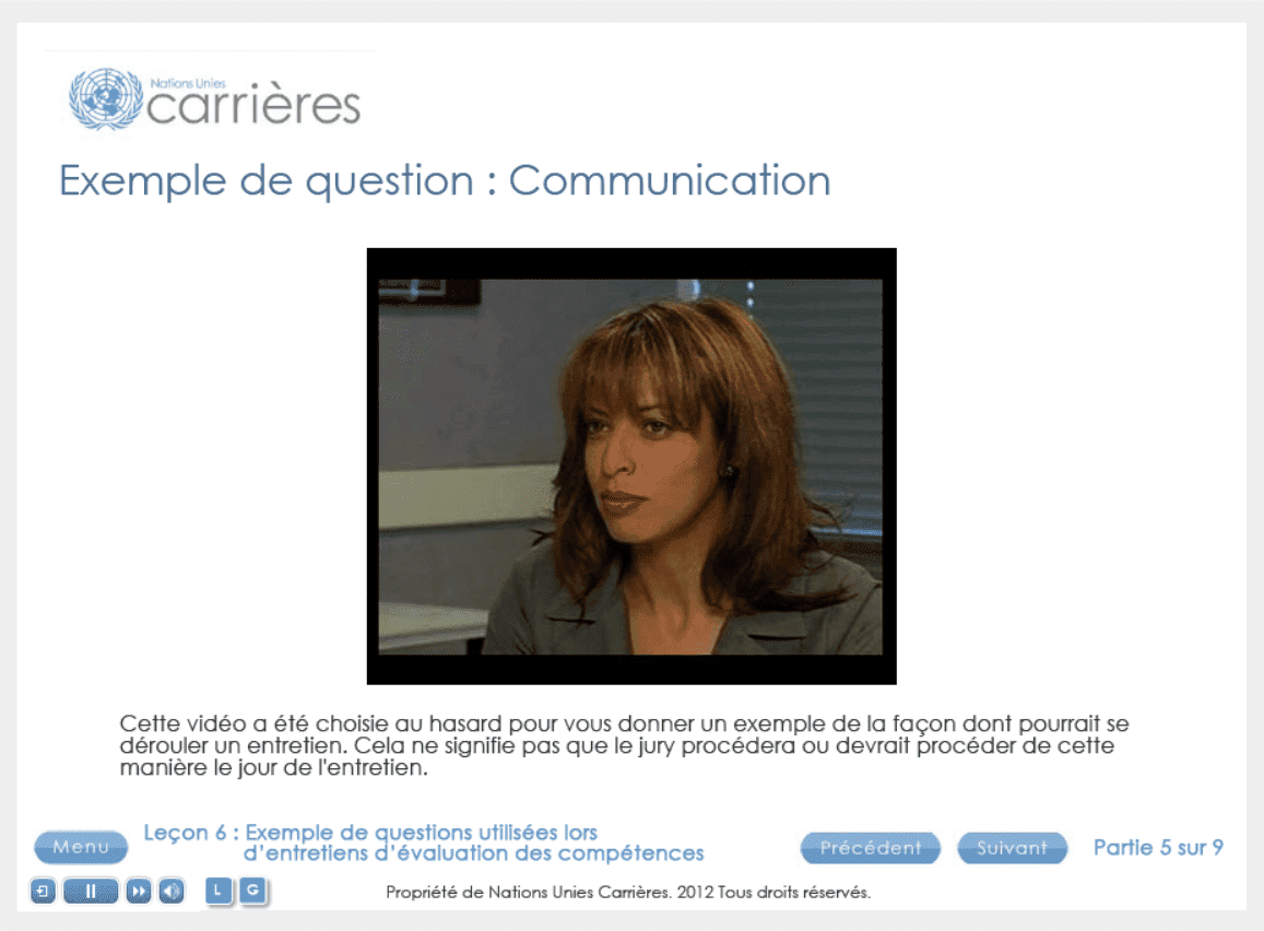 Entretien d'évaluation des compétences des candidats screenshot