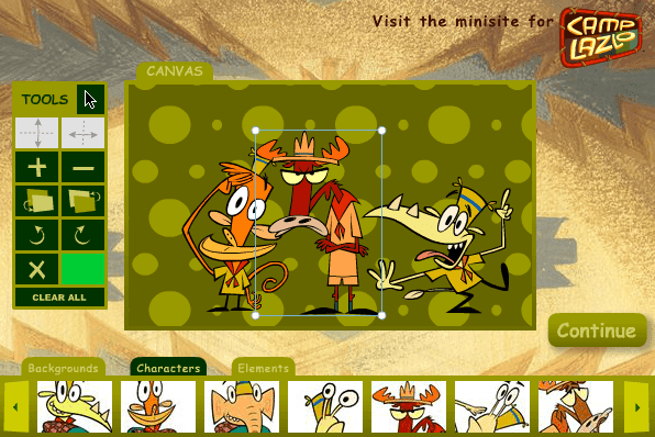 Camp Lazlo: Create Your Own E-Card screenshot