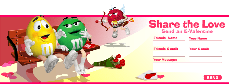 M&M's Valentines Day Ecard 2002 screenshot