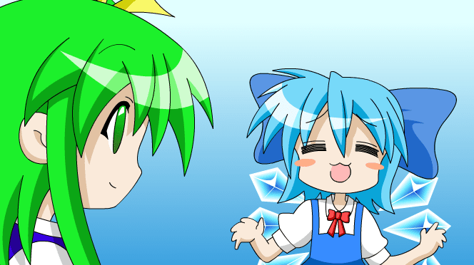 【手書き】チルノでございま～す！【東方】 screenshot
