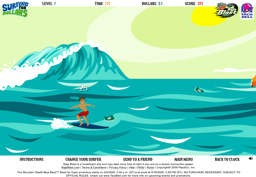 Surfing for Dollars screenshot