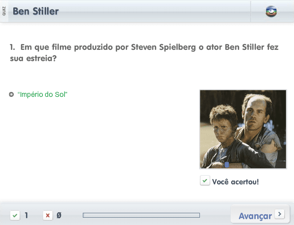 Quiz Ben Stiller screenshot