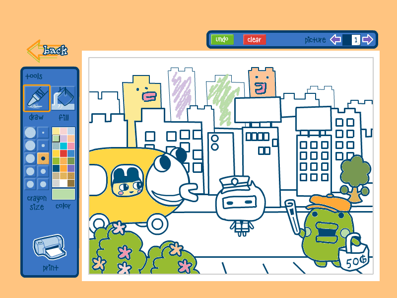 Tamagotchi: Coloring Book screenshot