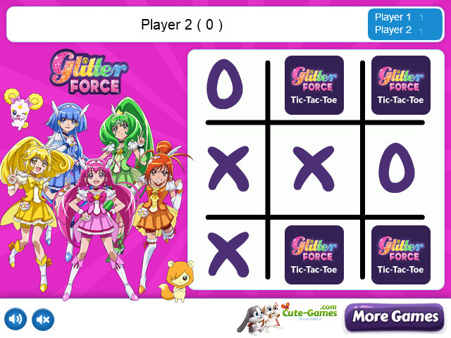 Glitter Force Tic-Tac-Toe screenshot