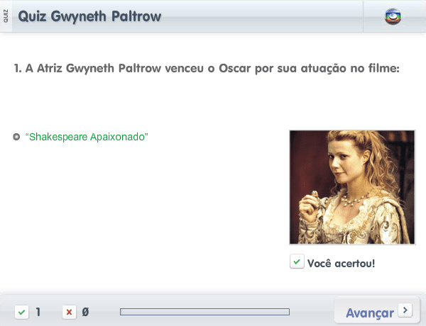 Quiz Gwyneth Paltrow screenshot